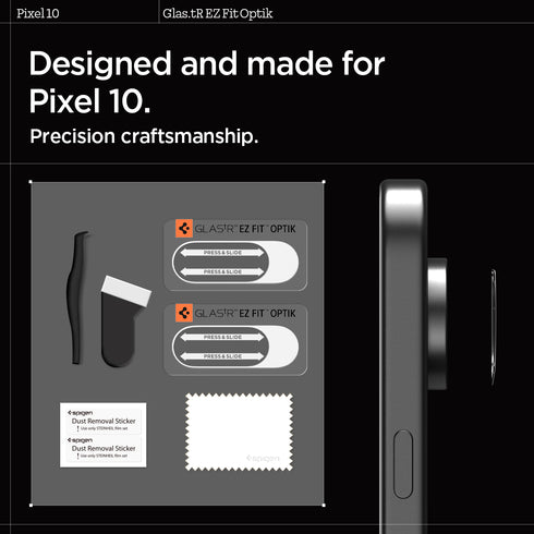 Spigen Pixel 10 Lens Protector – Optik EZ Fit (2 Pack)